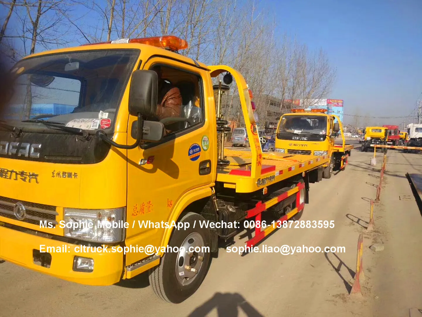 DFAC car accident emergency slide tilt slide tray rollback bed two post car lift winch 4 ton 5 ton car transporter truck body