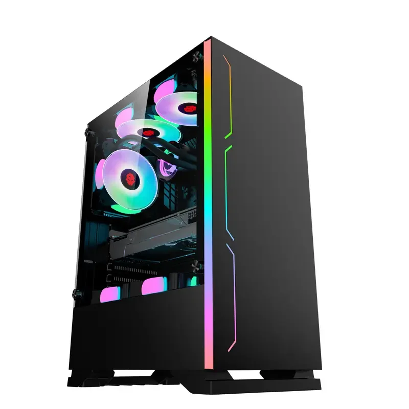ZeroMaster RGB Fan Gaming Desktop Tower CPU Case ATX Computer Case with Micro ATX Motherboard Support for Gamers