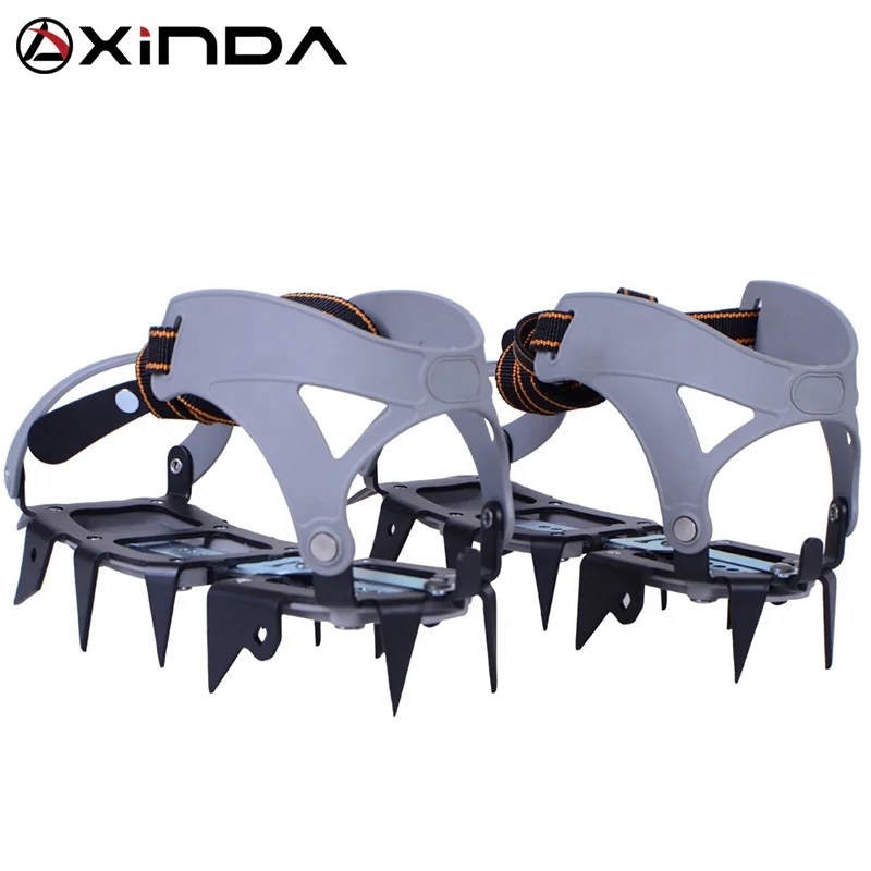 XINDA  steel 12 teeth ice climbing crampons for high mountains 6km maximum