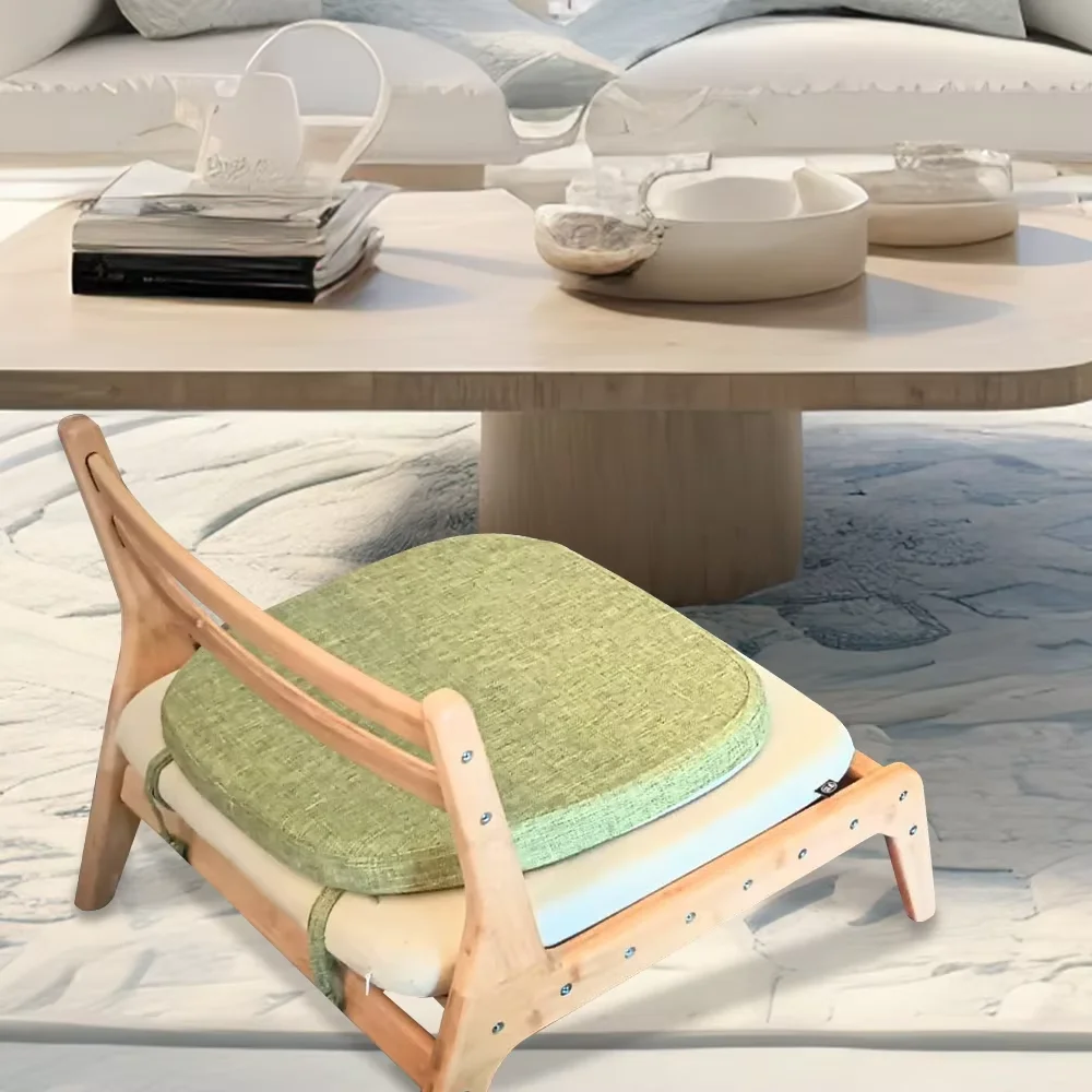 2024 Eco-Friendly Bamboo Floor Seat Chair for Sitting on Unique Japanese Cushion Accent Furniture Tatami Style for Living Room