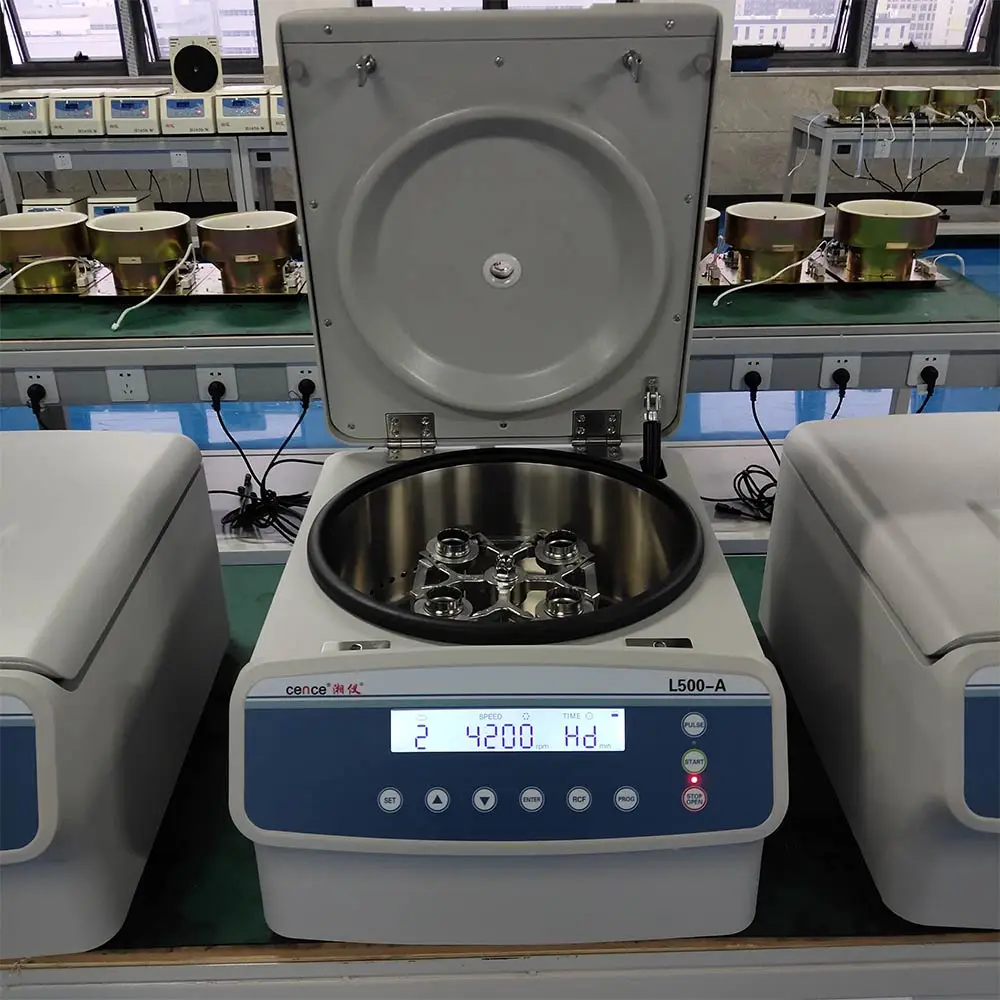 benchtop centrifuge machine  blood separation L500-A with swing rotor