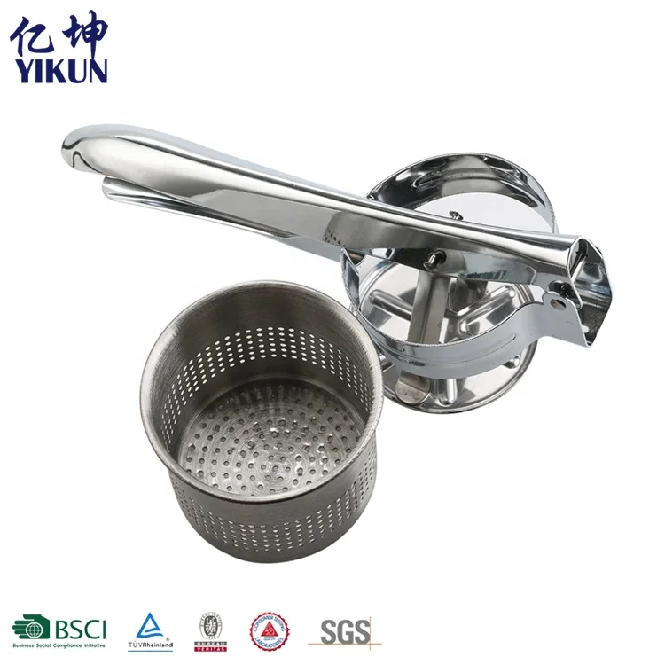 Multifunction Fruits Vegetable Tools Food Press Stainless Steel Potato Masher Ricer