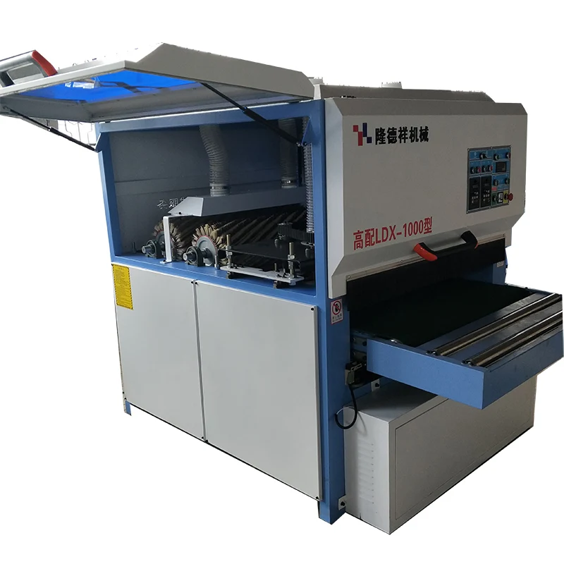 Woodworking full-automatic heavy-duty solid wood brush sander MDF cabinet door sanding polishing machine