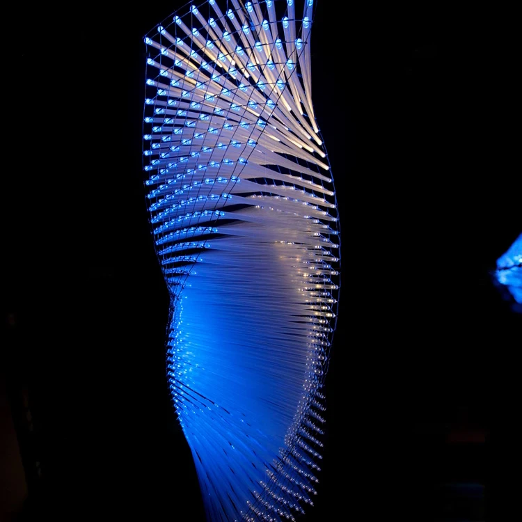 Custom Large Hotel Lobby Light Cube Dimming Manufacturers Acrylic Modern Circular Chandelier Lighting