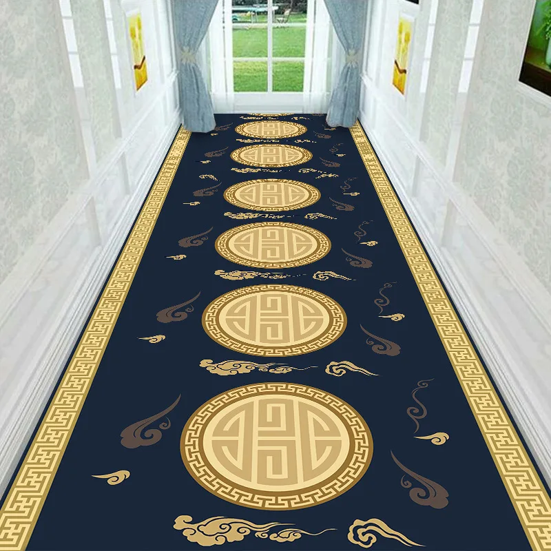 Custom OEM 3D Cutting Floor Mat Door Entrance Rugs Corridor Staircase Long Household Carpet 100% Polyester Hotel Corridor Mat