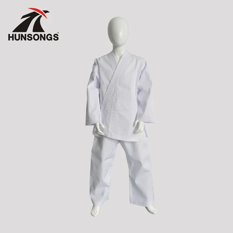 Ali baba online store karate competition and training White Twill canvas karate suit wkf