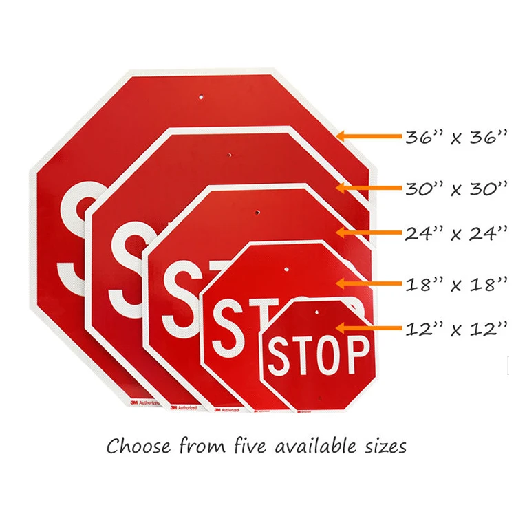 Factory Direct Customized Reflective Aluminum Traffic Warning Stop Sign Road For Safety