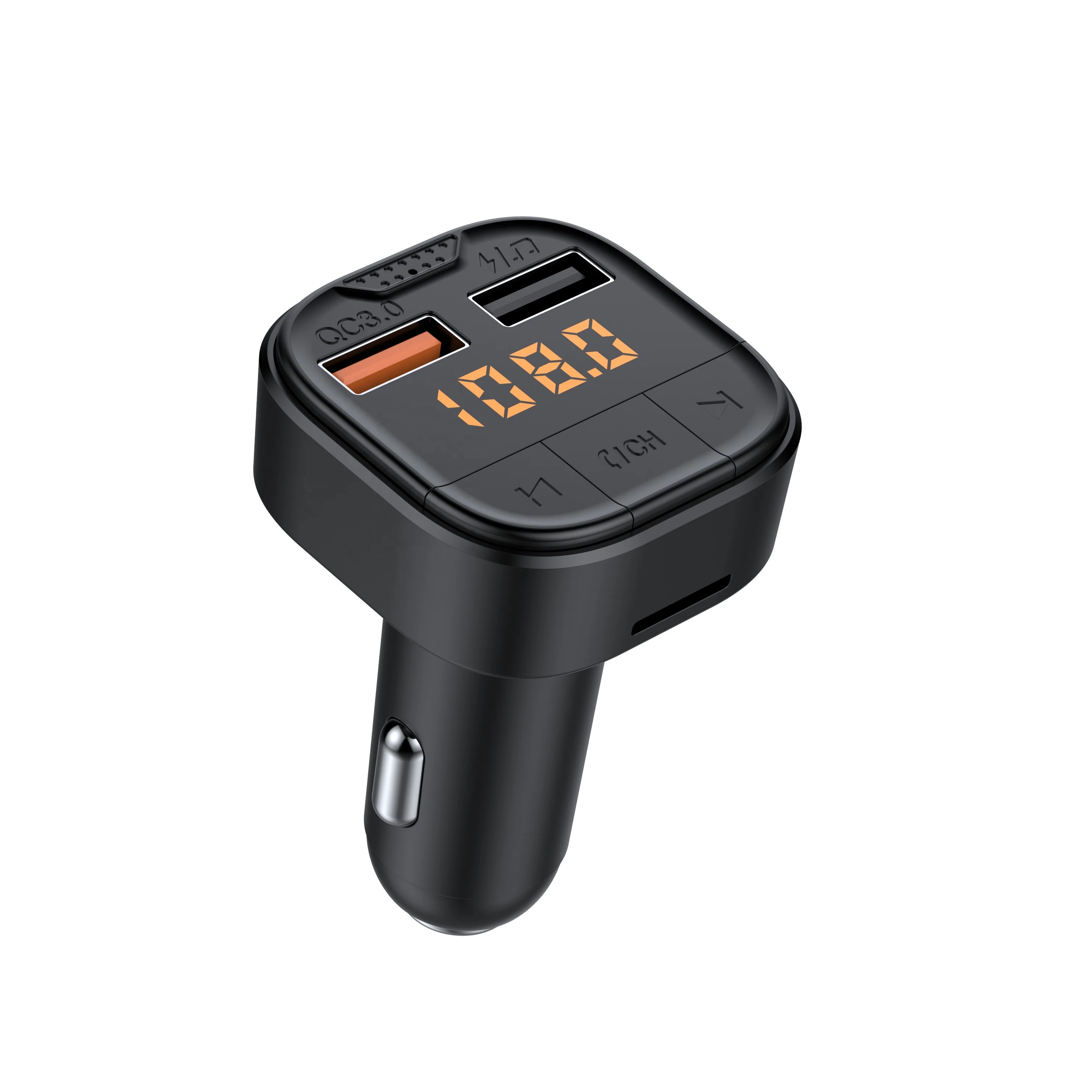 AGETUNR 2023 NEW T80 Car Bluetooth Fm Transmitter Usb Port Tf Card for Car MP3 Player 18W QC3.0 Fast Charge Bluetooth Car Kit