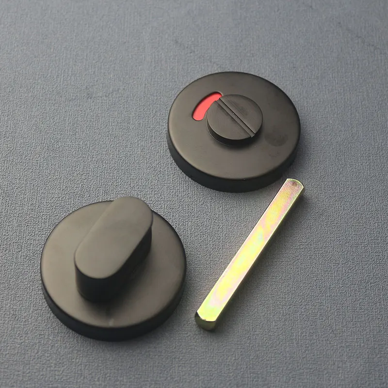 Round popular stainless steel 304 bathroom door lock indicator plate with green& red indication