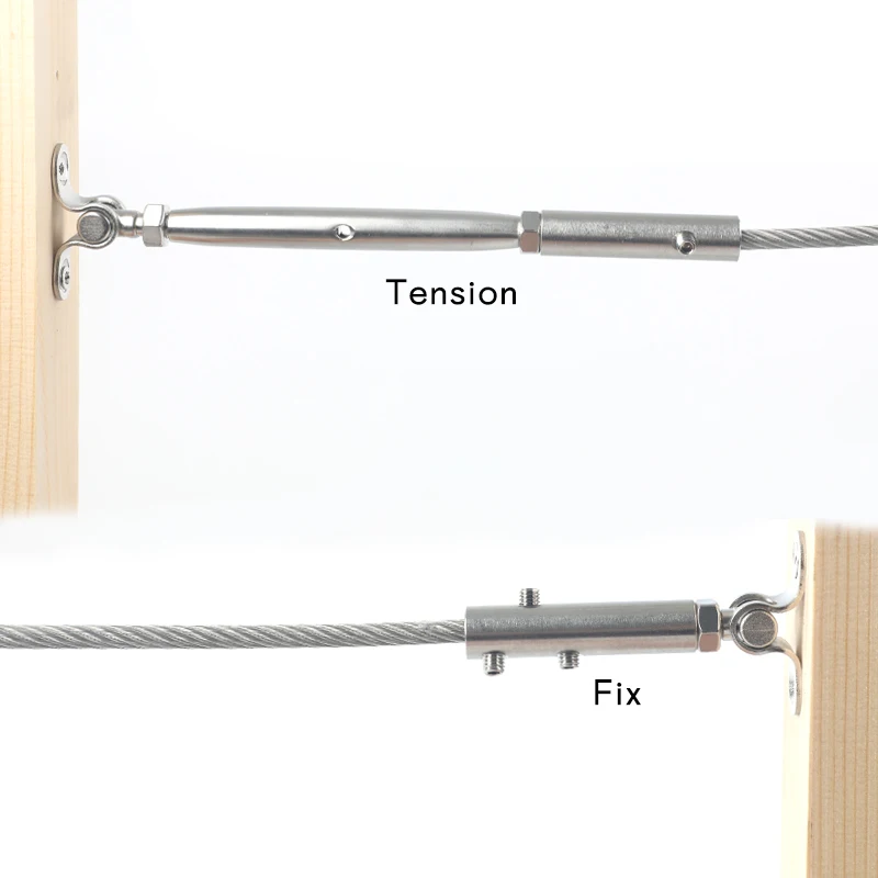 180  Adjustable Angle  Wire Rope Cable Railing Hardware Toggle Turnbuckle with Hexagon Grub Screw Bolts buckle for Deck Post