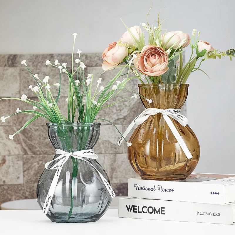 Wholesale Tall Clear Flower Glass Vase For Wedding Centerpiece