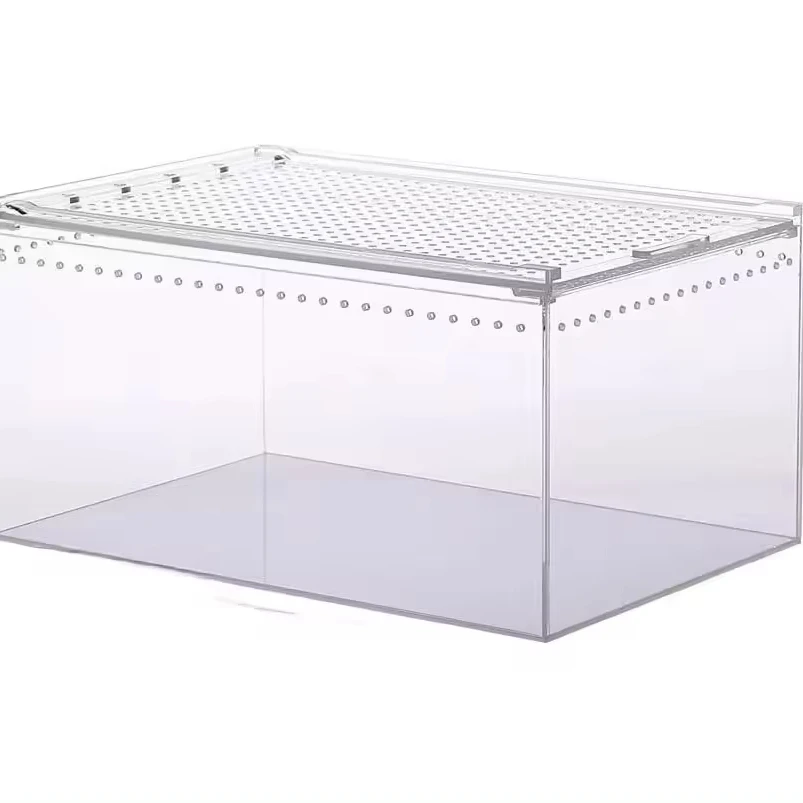 Custom Acrylic Clear Pet Box Small Animal Acrylic Cage For Hamster Reptile Insect Carrier