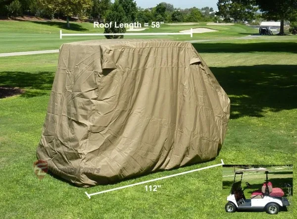 Durable Waterproof Polyester Oxford 210D 420D 600D Golf Cart Rain Cover Golf Cart Accessories
