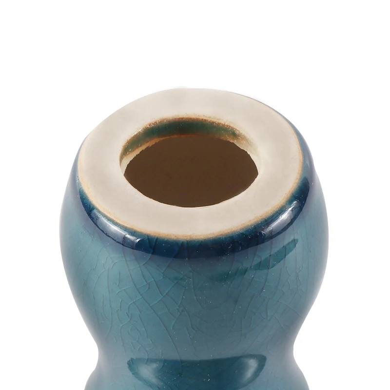 Erliao Blue Color One Hole Ceramic Head Pot Personalized Handmade Ceramic Hookah Clay Bowl Fashion Design Hookah Bowl