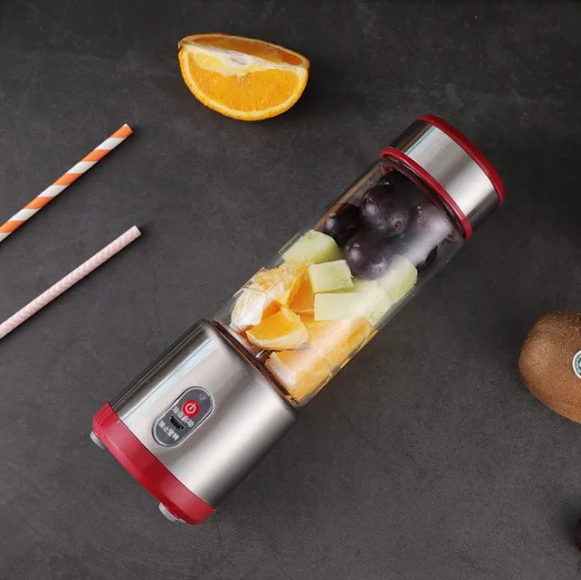 Stainless steel six blades portable juicer blender electric fruit juice mixer 7.4V