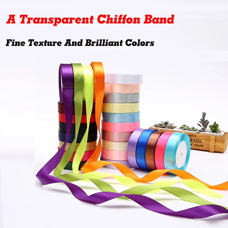 Wholesale 1cm Single-Sided Ribbon Cake Baking  Christmas Gift Box Packaging Wedding Decoration Ribbon Custom Ribbon With Logo