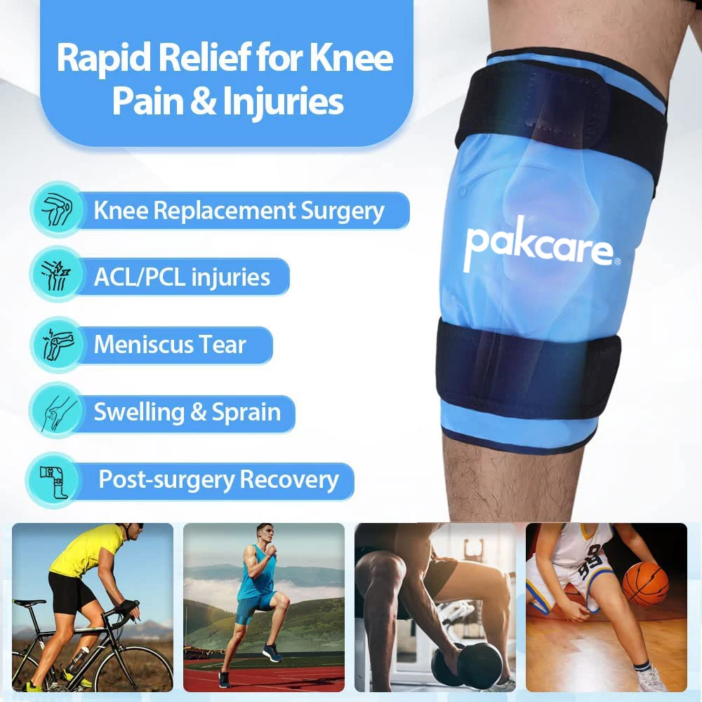 Custom Knee Gel Ice Pack Wrap Freeze Knee Brace Hot Cold Comrpess For Arthritis Knee Pain Relief