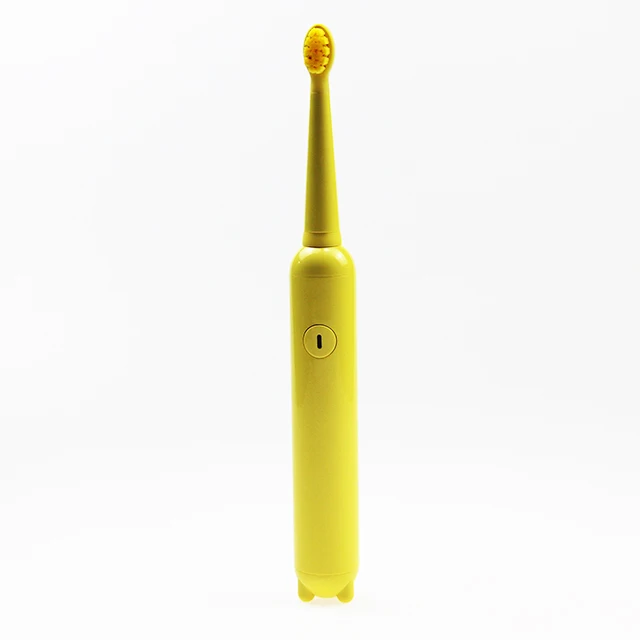 New arrival light yellow color electric toothbrush for kids with custom soft bristle electric toothbrush usb with small head