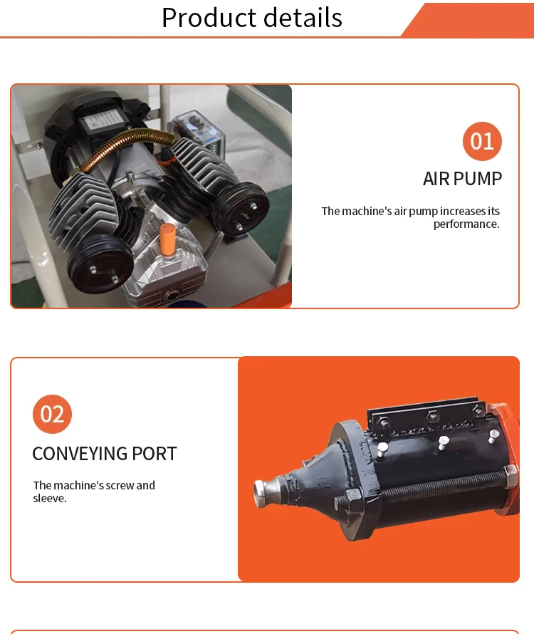 Portable Electric Cement Mortar Spraying Machine New Condition with Pump and Motor 220V for Home Construction Farm Industries