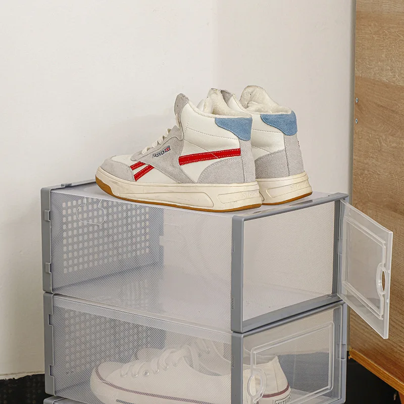 Hot Sales Cheap Home Storage Custom Pp Clear Foldable Plastic Shoe Box