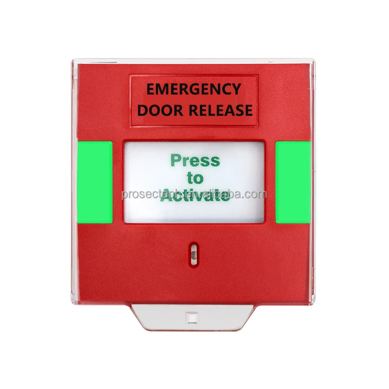 DC24V Exit Door Releasee Red/Green/Yellow/Blue/White Color Optional Resettalble Manual Call Point for Fire Alarm System