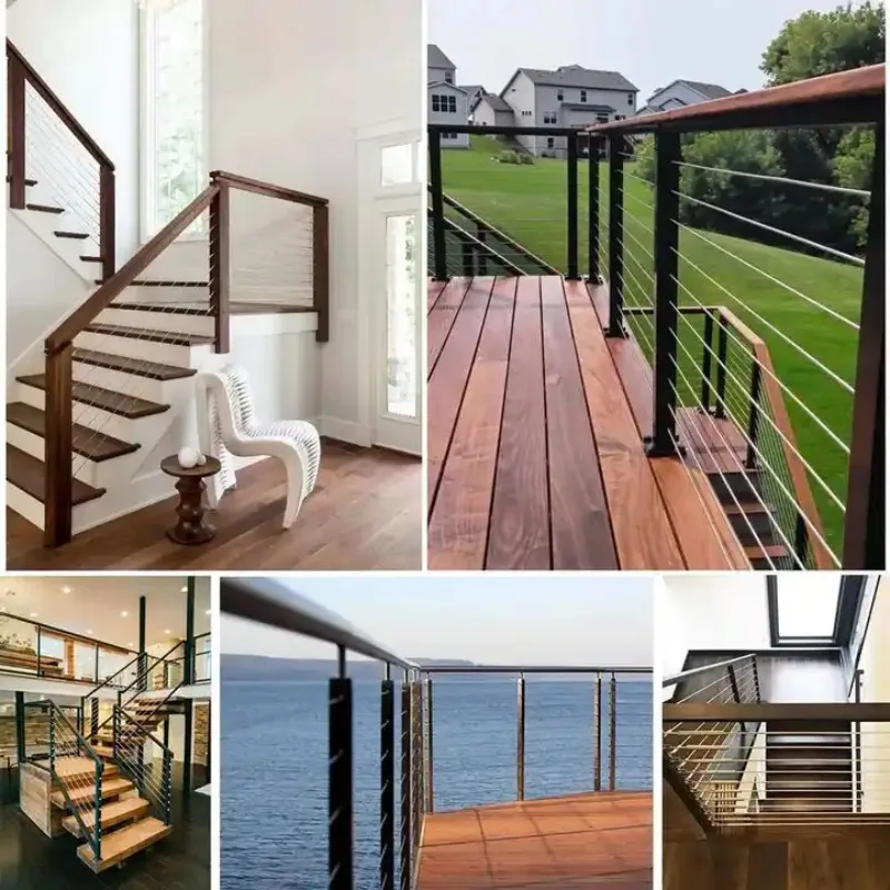 Cable Railing Hardware Stainless Steel Tensioner Hand Swage Threaded Stud for Wood Metal Post Deck Stair