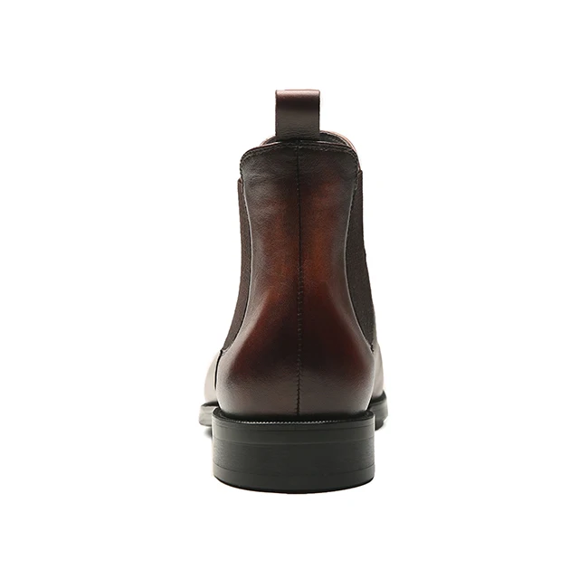 
OEM fashion Italian style genuine leather oxfords chelsea ankle boots casual handpainted color men shoes 