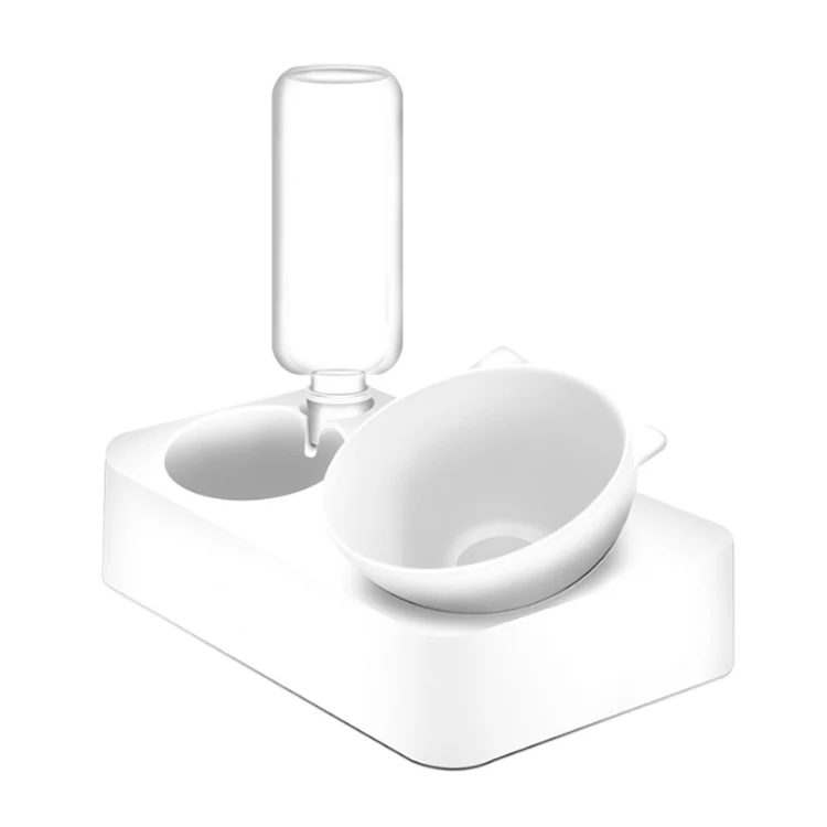 Миска для домашних животных, кошек, собак, двойная подставка для питья, автоматическая кормушка с водяным фонтаном, миски