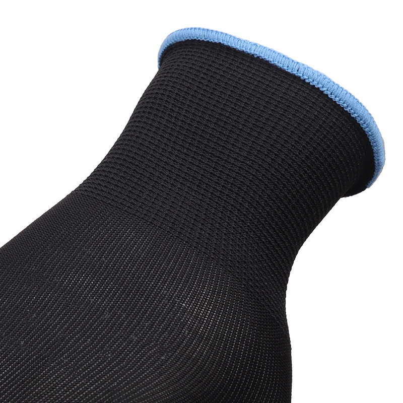 XINGYU 24 Gram PU Polyester Rubber Gloves for Work Goal Keeper Rubber PU Palm Hand PU Safety Gloves
