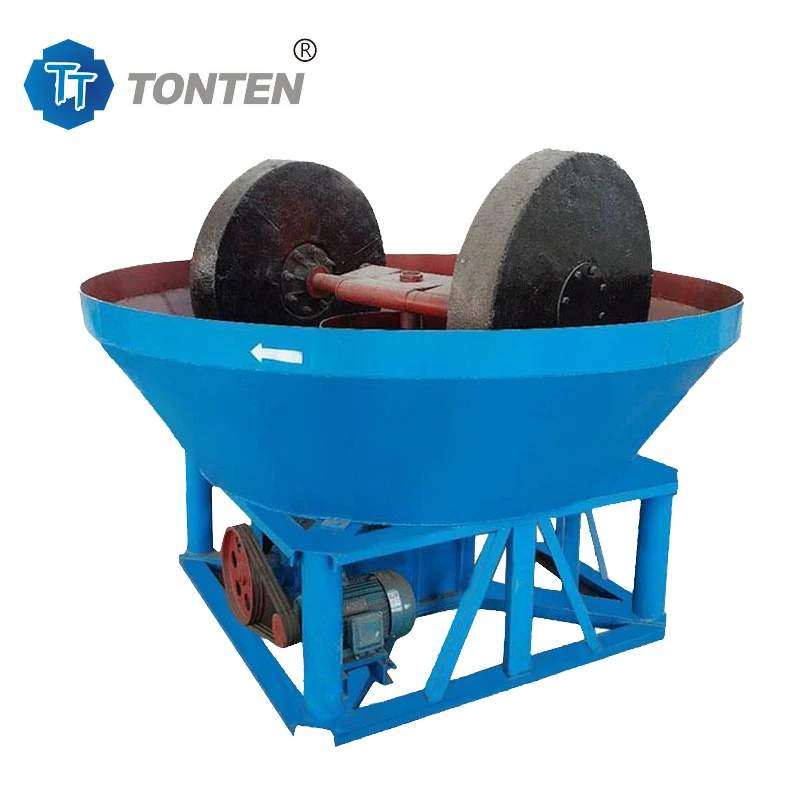 High Quality 1500 Wet Pan Mill for Gold Rock Mining Equipment Wet Pan Milling Machine