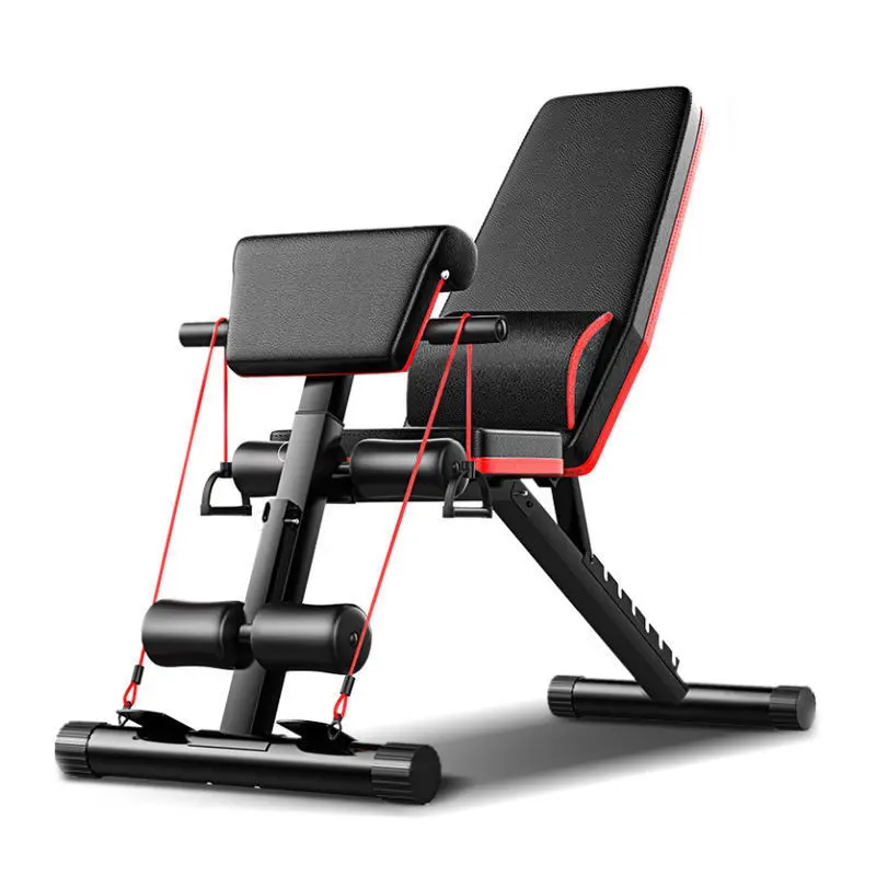 Whosale Foldable Multi-function household sit up abdominal bench adjustable sit up bench fitness exercise weight lifting bench