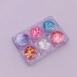 Charming multiple colors customized cosmetics 6 in a pack private label makeup eyeshadow glitter