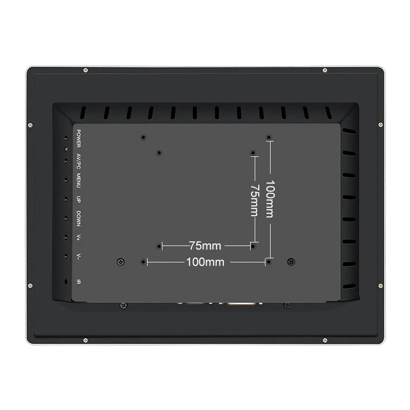 12 / 12.1 inch industrial panel PC Square touch screen with Fanless HMI VGA Aluminum Frame ip65 waterproof wall embedded