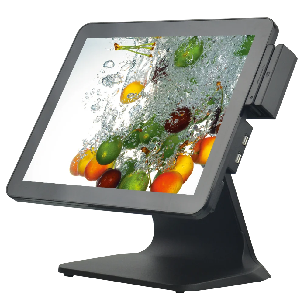 JCVISION All In One Touchscreen POS System 15Inch Intel Celeron J1900 POS Cah Register