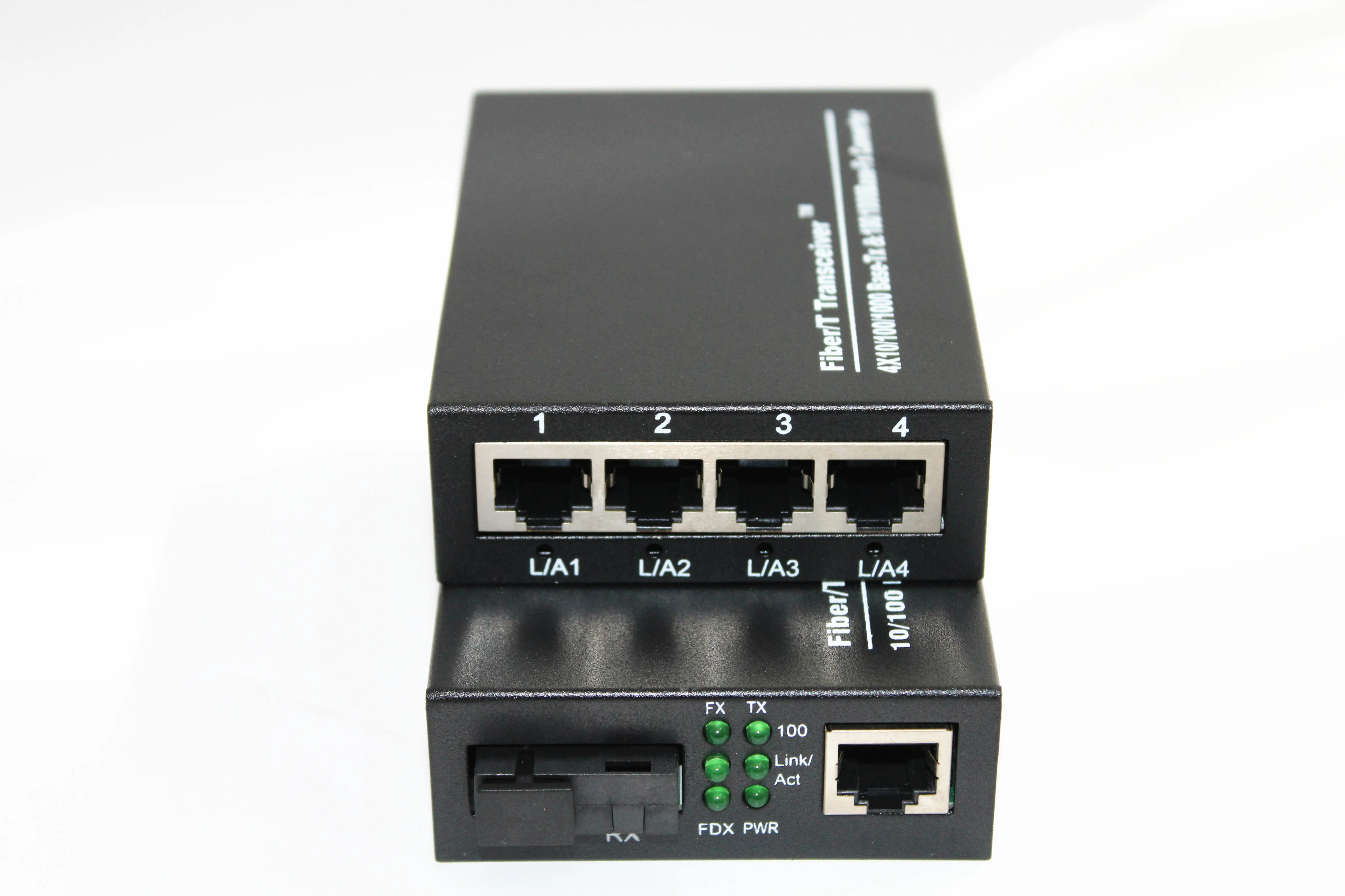 
Single mode single fiber 100m a1b4 photoelectrical converter, 4 Ethernet port photoelectric converter 
