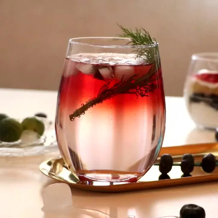 AXF Custom crystal colored 350ml 590ml unbreakable wholesale stemless wine glass