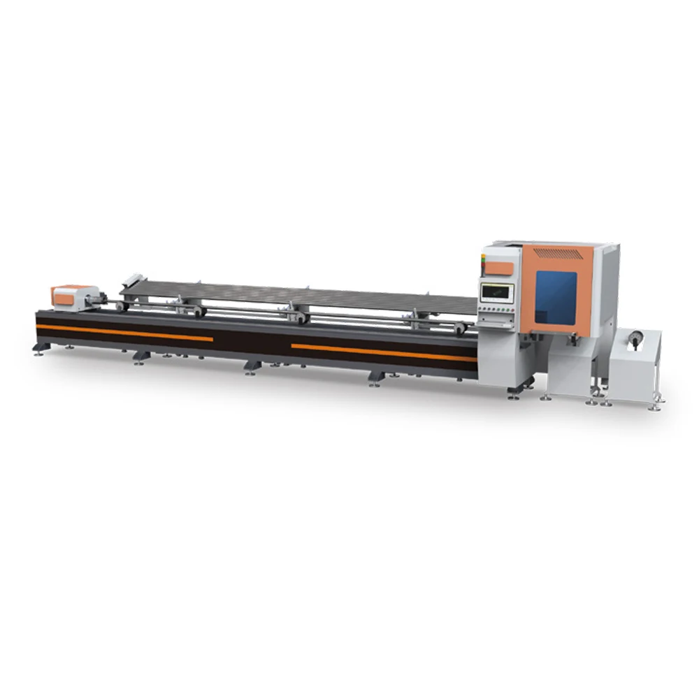 Tube Laser Cutting Machine Flat Push Double  s Semi-Automatic Universal Laser Cutter Fiber Laser Cutting Tube Machine
