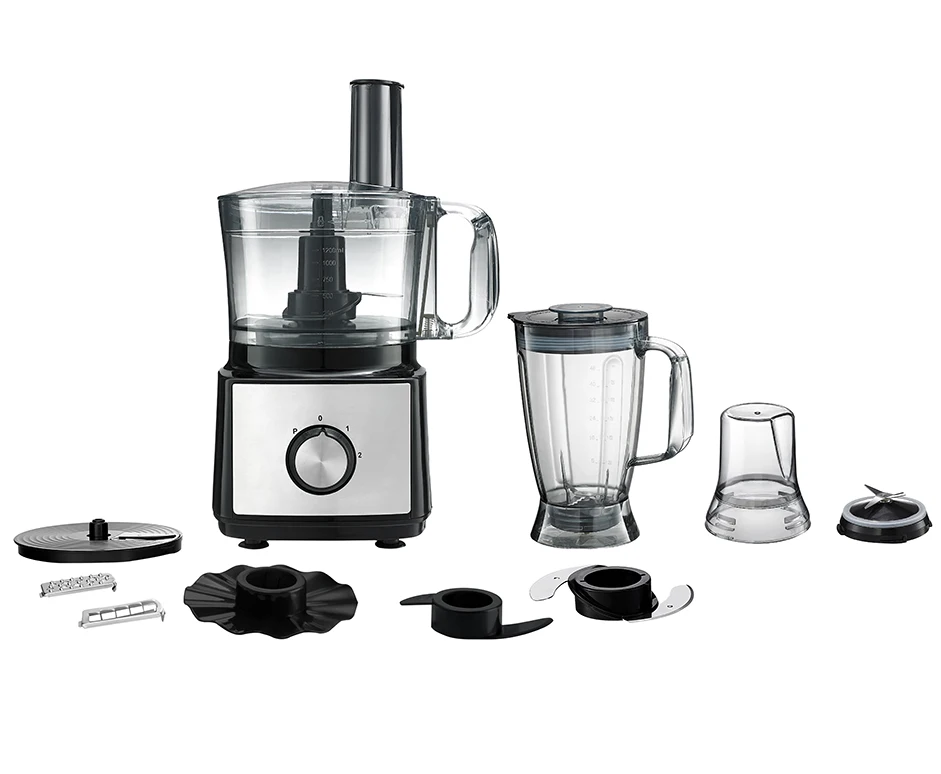 Powerful full-featured powerful stainless steel 1.8L capacity food processor 500W for family use
