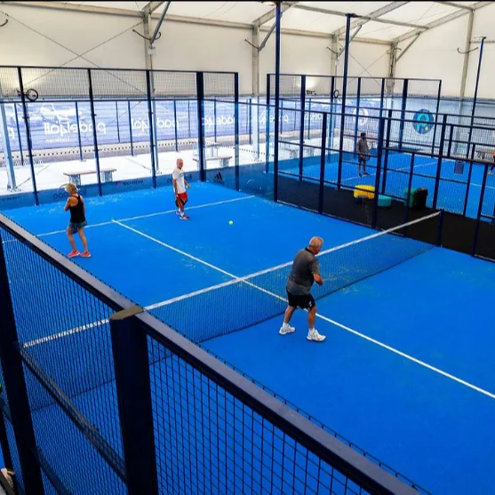Wanhe High Quality Indoor Assembled Panoramic Padel Court Sports Used Tennis Court Equipment