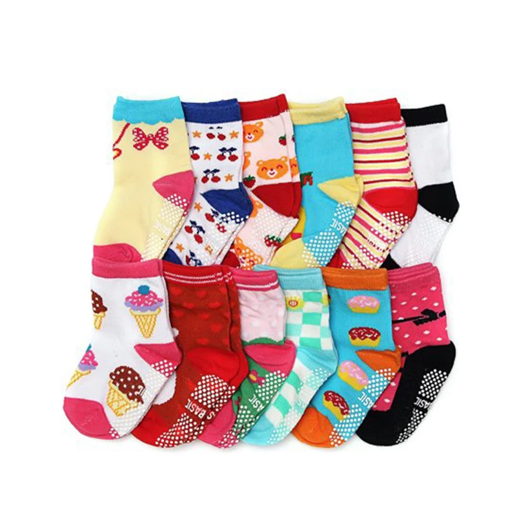 Wholesale cotton winter baby socks custom design infant toddler newborn kids child socks with grip anti slip babi boy girl sox