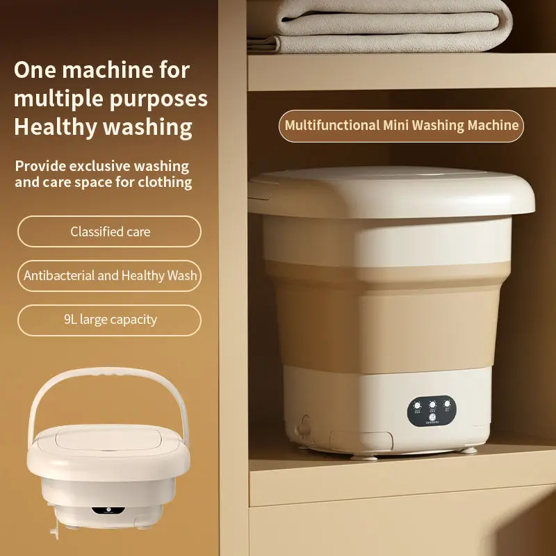 Ultrasonic Turbo Washing Machine Laundry Portable Travel Washer Air Bubble And Rotating Mini Washing Machine Mini Washing