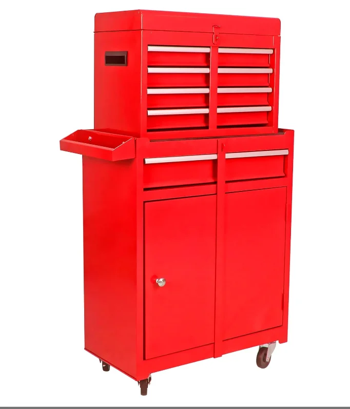 Tool Case with 5 Drawers Rolling Tool Box with Wheels Heavy Duty Industrial Service Cart Storage Organizer