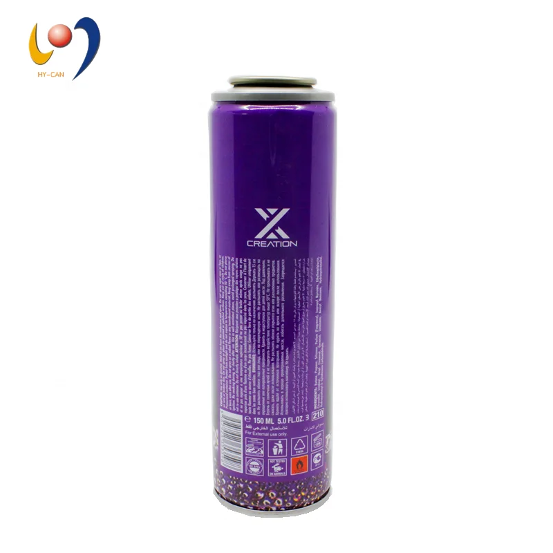 Guangzhou Can Manufacturer  body spray empty can Aerosol Tin Cans for Deodorant Body Spray