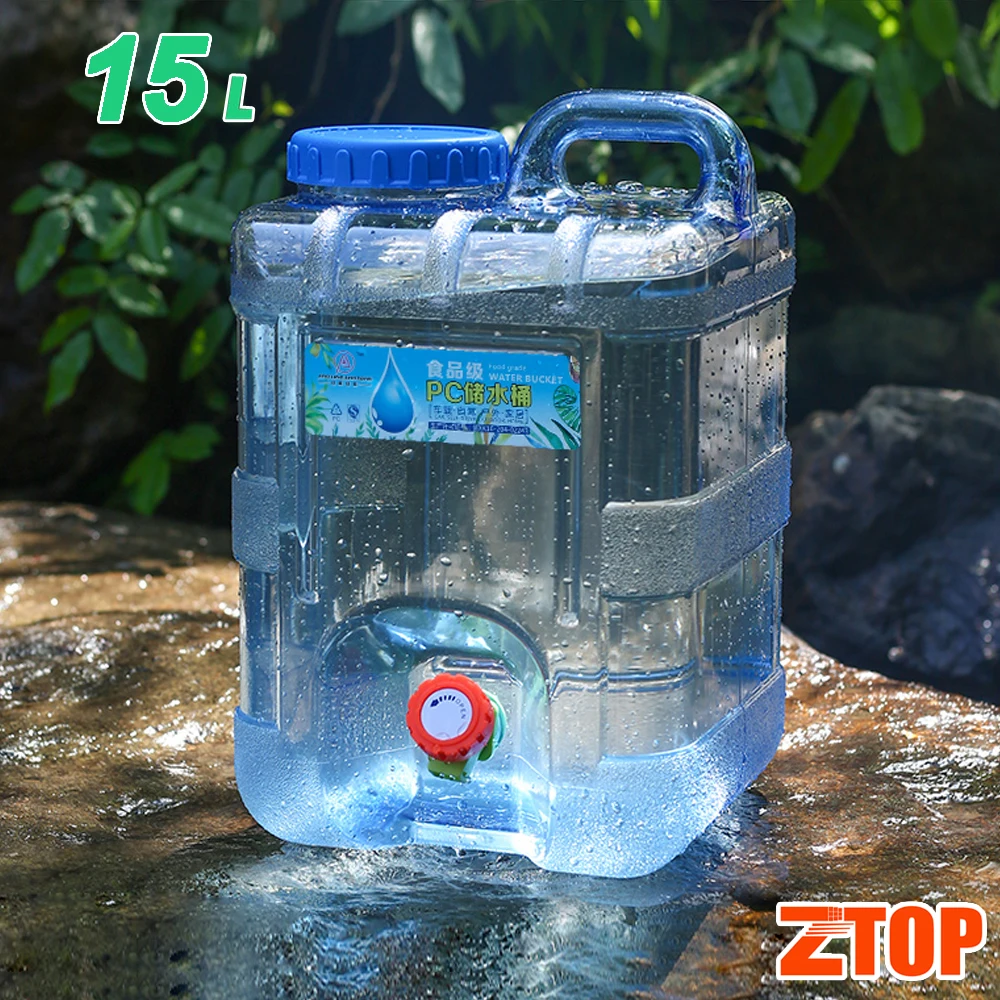 Hot Selling 7.5L 10 Liter 15L 20 Litre Blue Plastic Camping Drinking Water Container With Tap