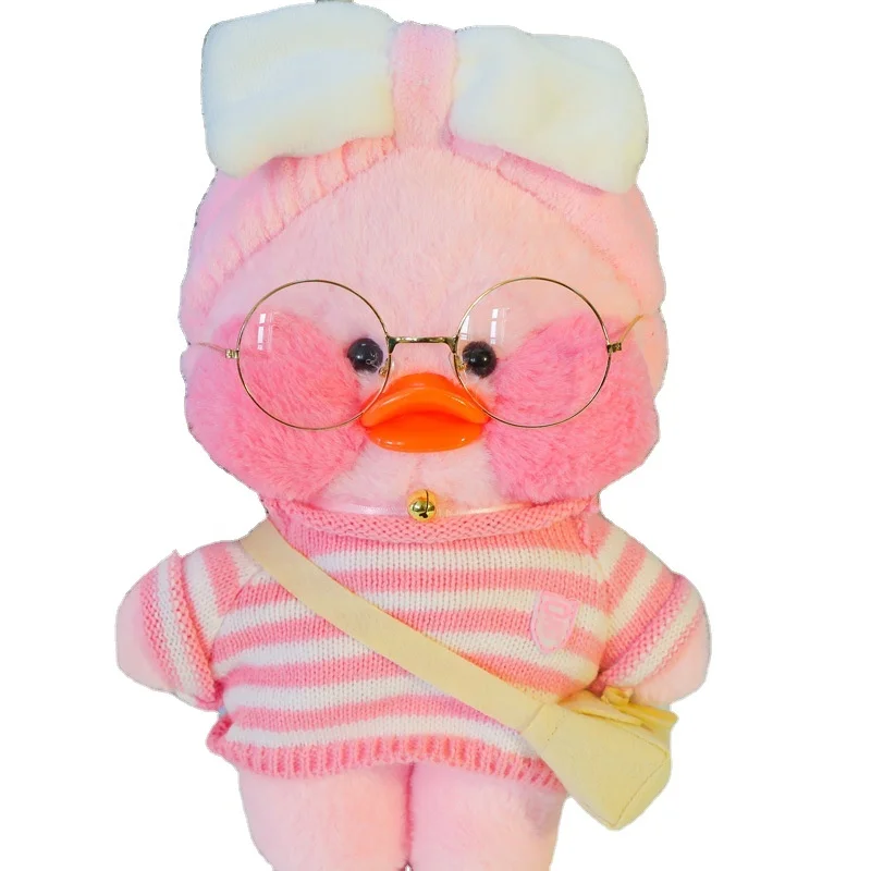 30 см мягкие плюшевые игрушки Мультяшные животные мягкие плюши милые куклы лалафанан кафе Mimi буквы розовая утка куклы игрушки