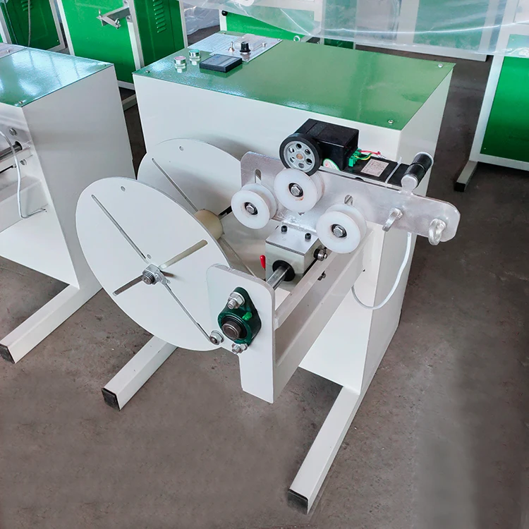 Speed adjustable plastic rope Weaving belt rewinding machine with meter counter
