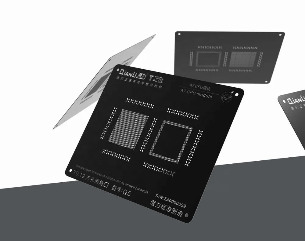 QianLi Tool Plus Original 2D black square hole stencil for iPhone BGA reballing