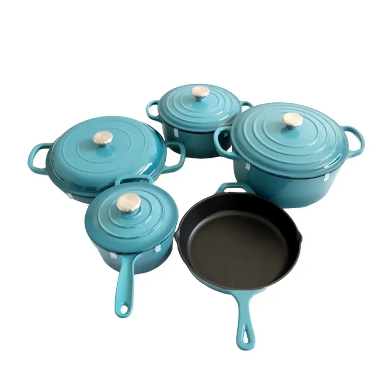 Restaurant Bake For Green Label 10Pcs Cast Iron Skillet Kitchen Of Cookware Sets