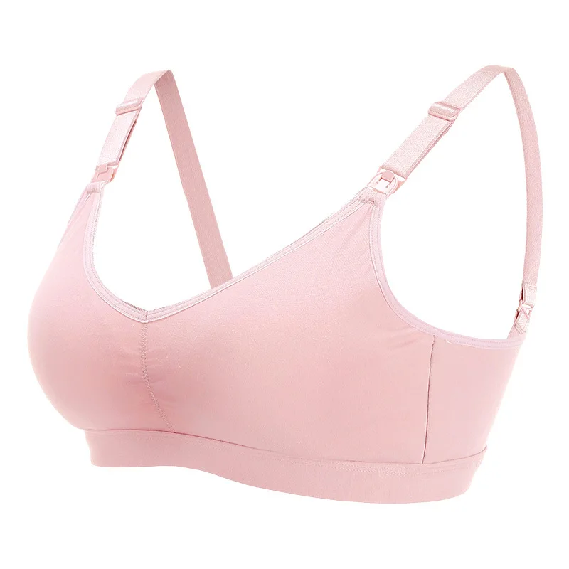 Hot wholesale Cotton size plus women maternity wireless breastfeeding seamless high quality nursing bra