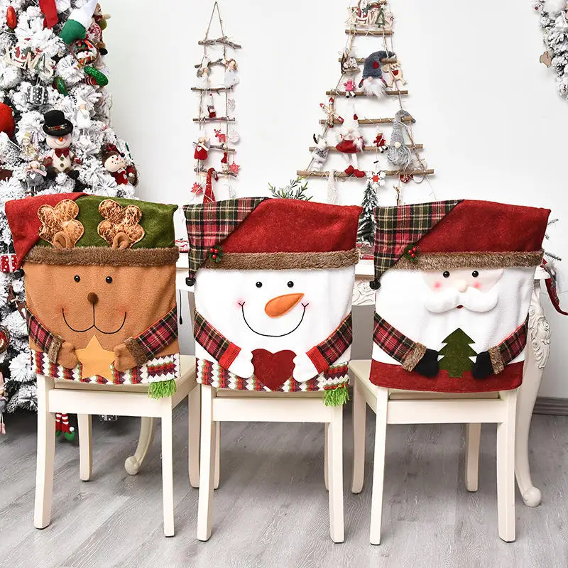 Hot-selling Christmas Decorative Chair Set New Toy Chair Cover European Home Furnishings Family Decoration